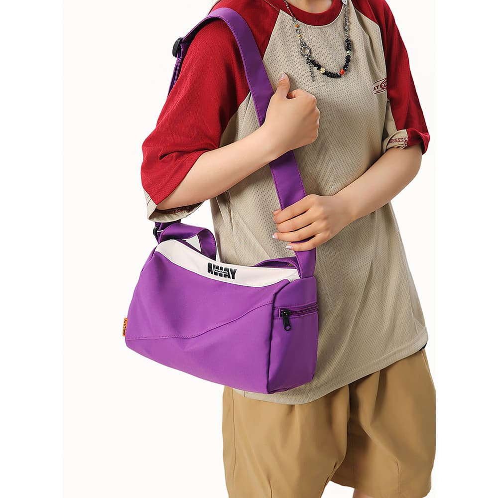 Bolsa mensageiro com correspondência de cores exclusivas, bolsa esportiva para treinamento, academia, lazer, multifuncio