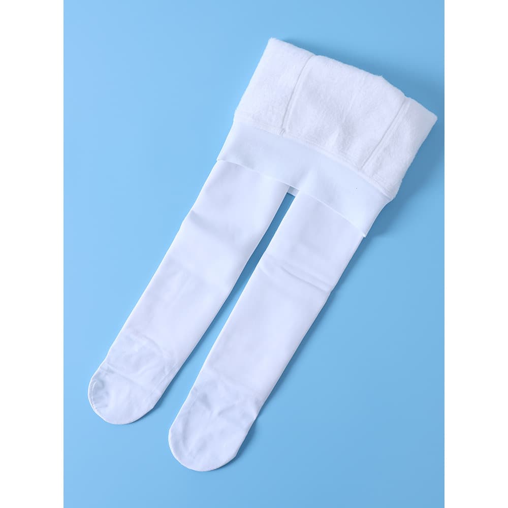 Leggings para meninas pisando nos pés leggings pretas uma meia-calça fina de lã branca meias de dança infantil primavera