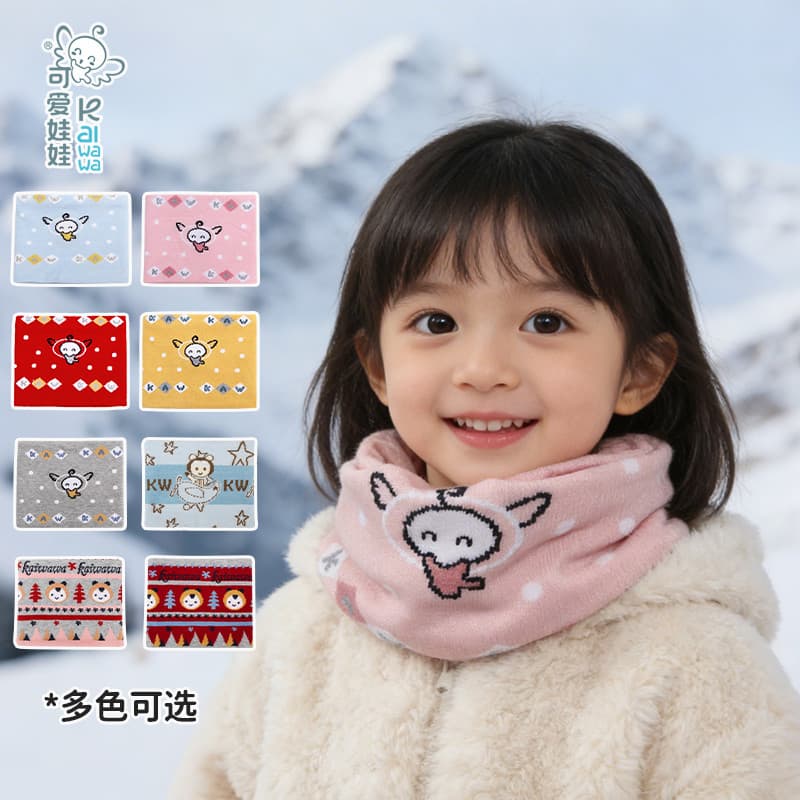 Boneca fofa inverno infantil à prova de vento à prova de frio à prova de lã babador à prova de lã bebê quente Co