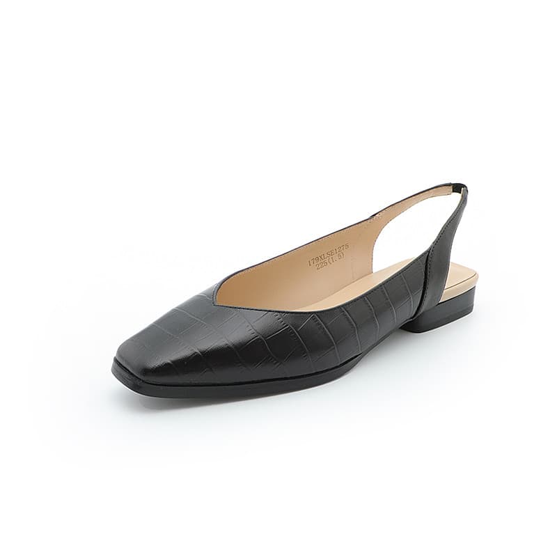 NUL High-End Series Novo Estilo Couro Dedo Quadrado Sandálias de Salto Baixo Mulheres ZK2215043