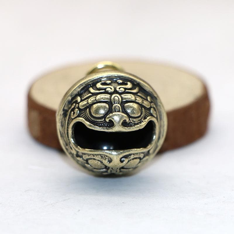 Retro glutoso sino de bronze chaveiro acessórios pingente cobre puro único criativo pequeno pingente vento carrilhão pin