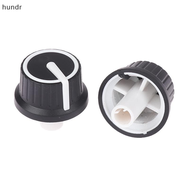 [hundr] 2 Peças De Borracha Branca Meio Eixo Botão Potenciômetro Codificador Rotativo Tampa Do Interruptor De Volume 25