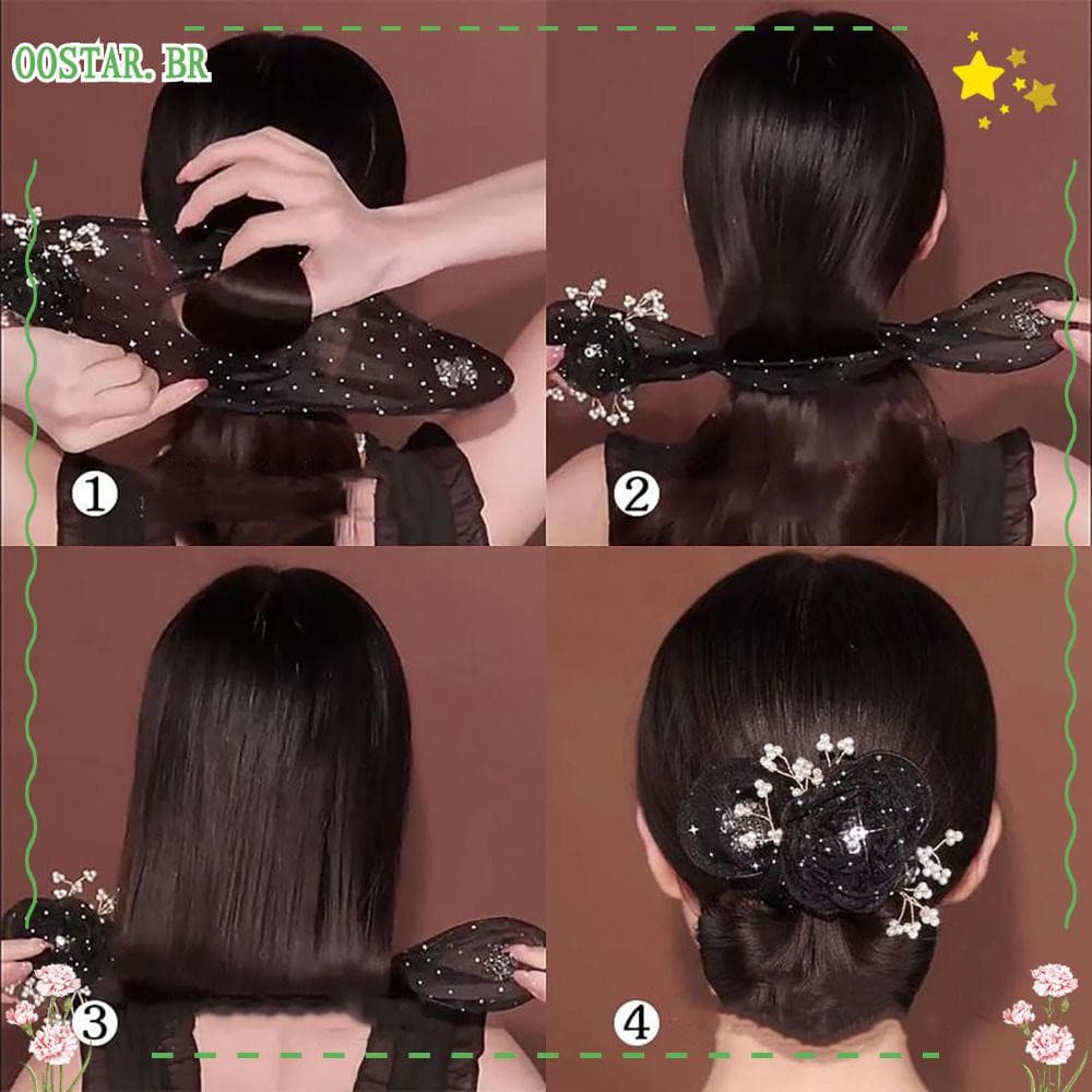 OOSTAR Modelador de Coque, Ferramenta Flexível para Pentear o Cabelo, Acessório Elegante para Penteados Rápidos para Mul