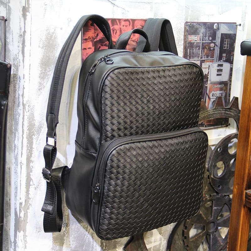 Versão coreana tecido Casual mochila de couro na moda couro genuíno saco computador negócios moda grande capacidade moch
