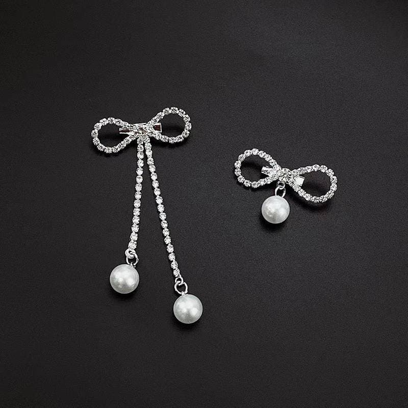Moda Romântica Doce Strass Bowknot Broche Pérola sel Bule Pino Cardigan Casaco Camisola Broches Acessórios De Casamento