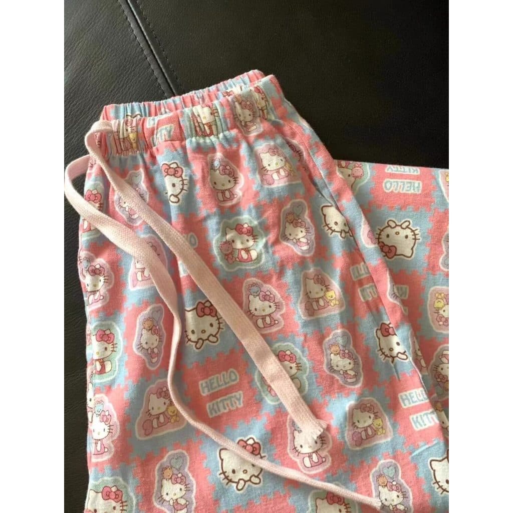 Macio e confortável dos desenhos animados calças de pijama primavera outono novo estilo de alto valor impresso calças Al