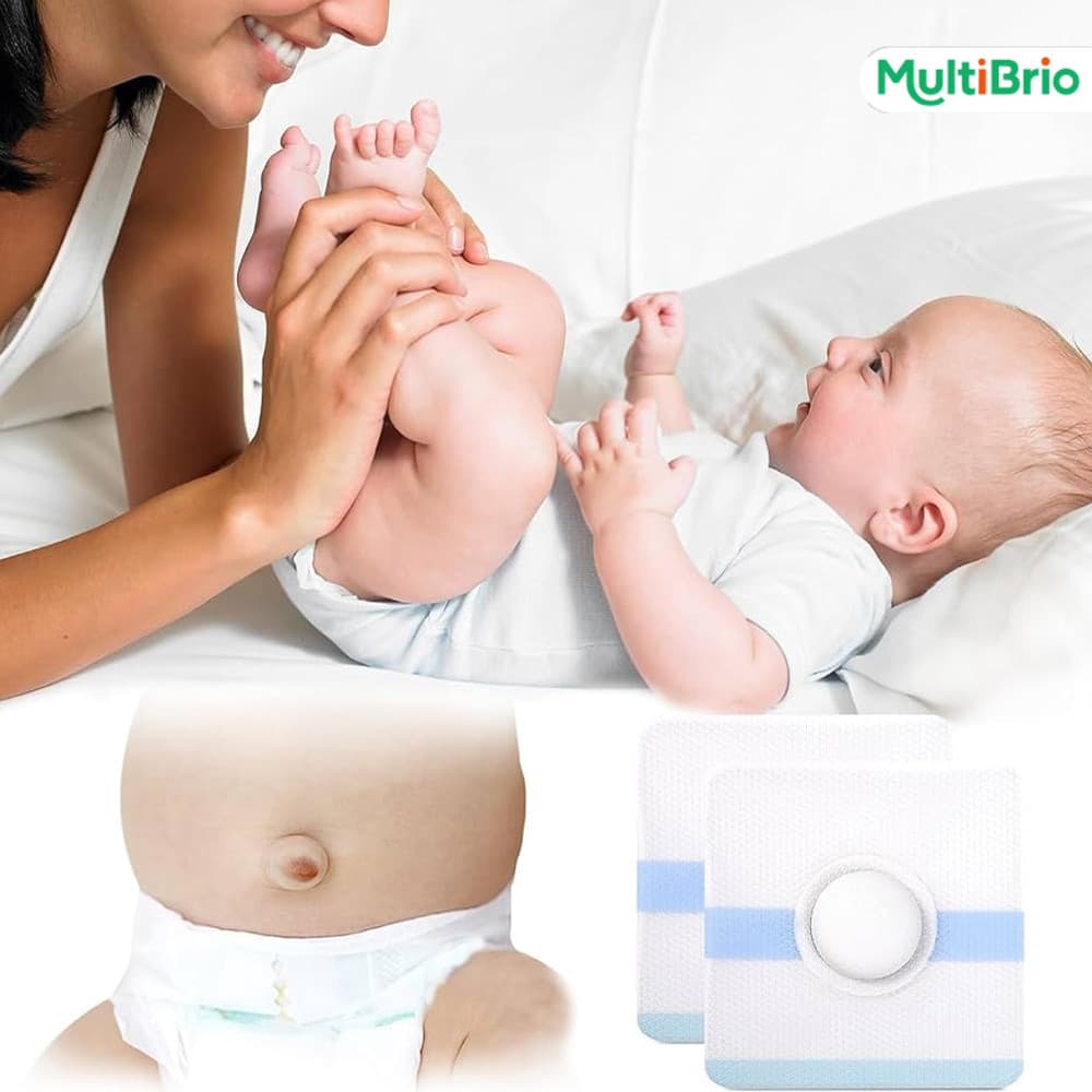 Cinta Adesiva para Hérnia Umbilical em Bebês – 3/6/9 Unidades, Descartável, em PU e Algodão, Respirável