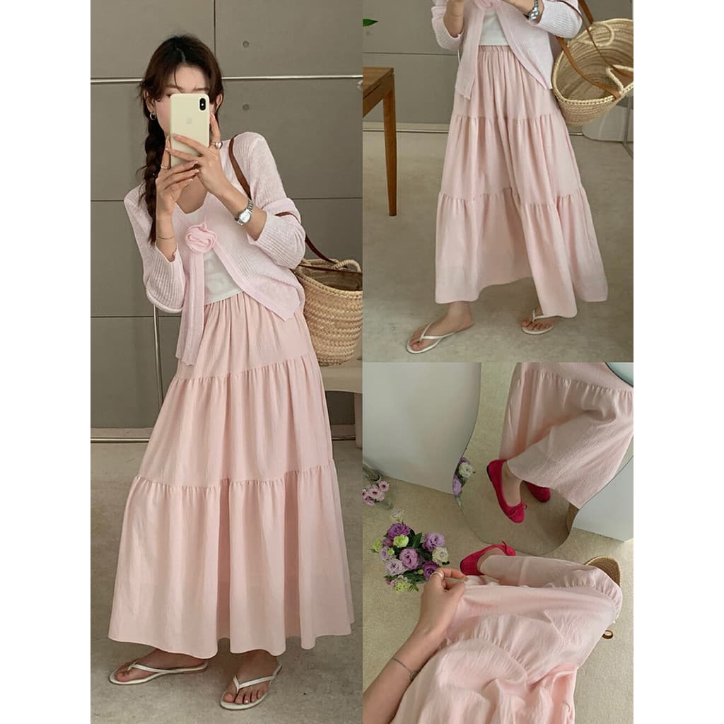 2026 novo estilo rosa flor malha Cardigan topo feminino início da primavera estilo fino exterior Wear elegante xale jaqu