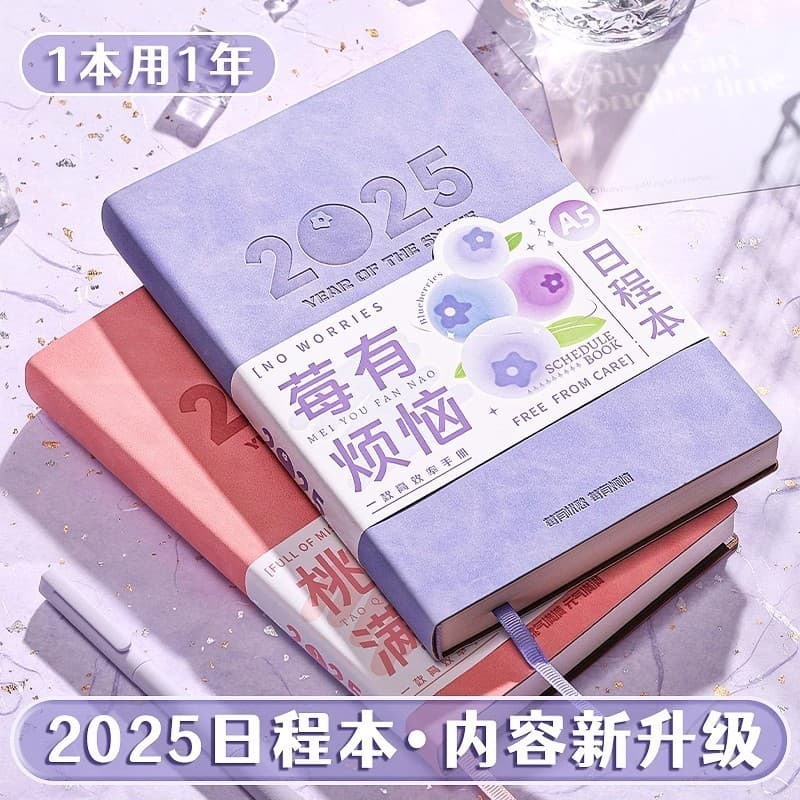 2025 agenda caderno planejador caderno calendário notebook gerenciamento de tempo autodisciplina bloco de notas engrossa