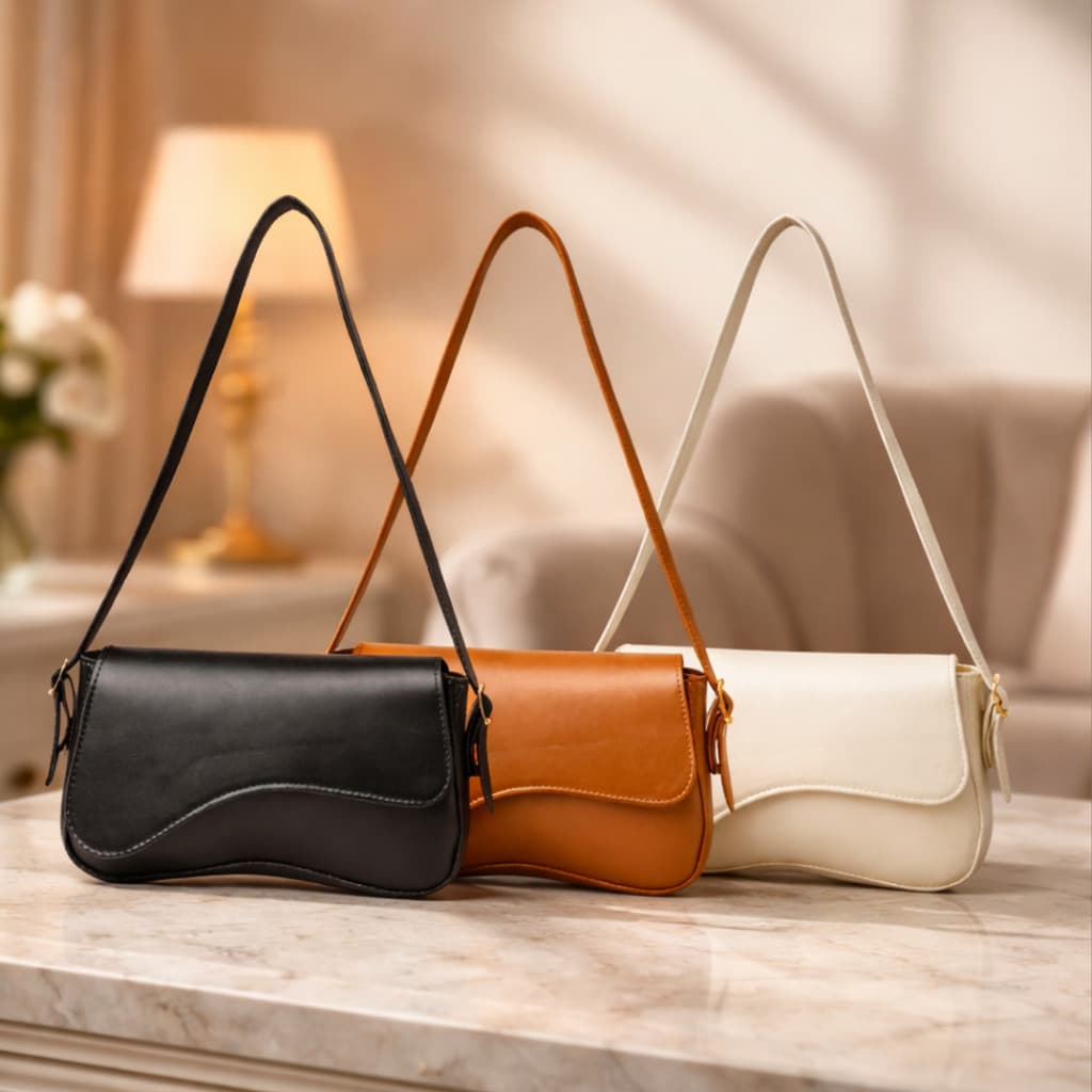 Kit 3 Bolsa Baguete Lara Feminina Lisa Regulável De Ombro Balada Promoção Presente