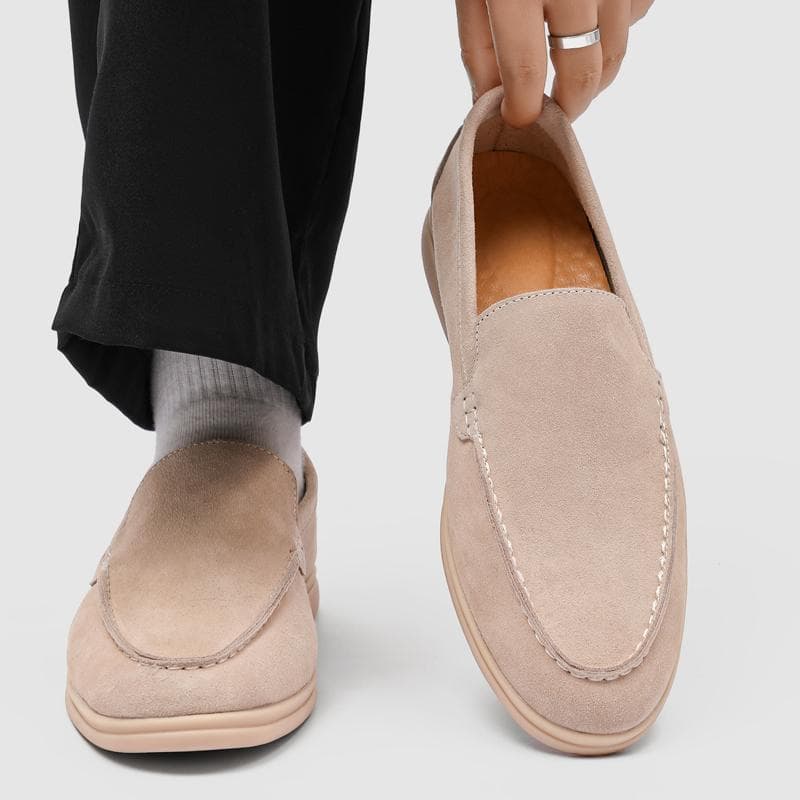 Sapatos de ervilhas masculinos de couro genuíno 2026 novo estilo mocassins de verão estilo britânico sapatos masculinos