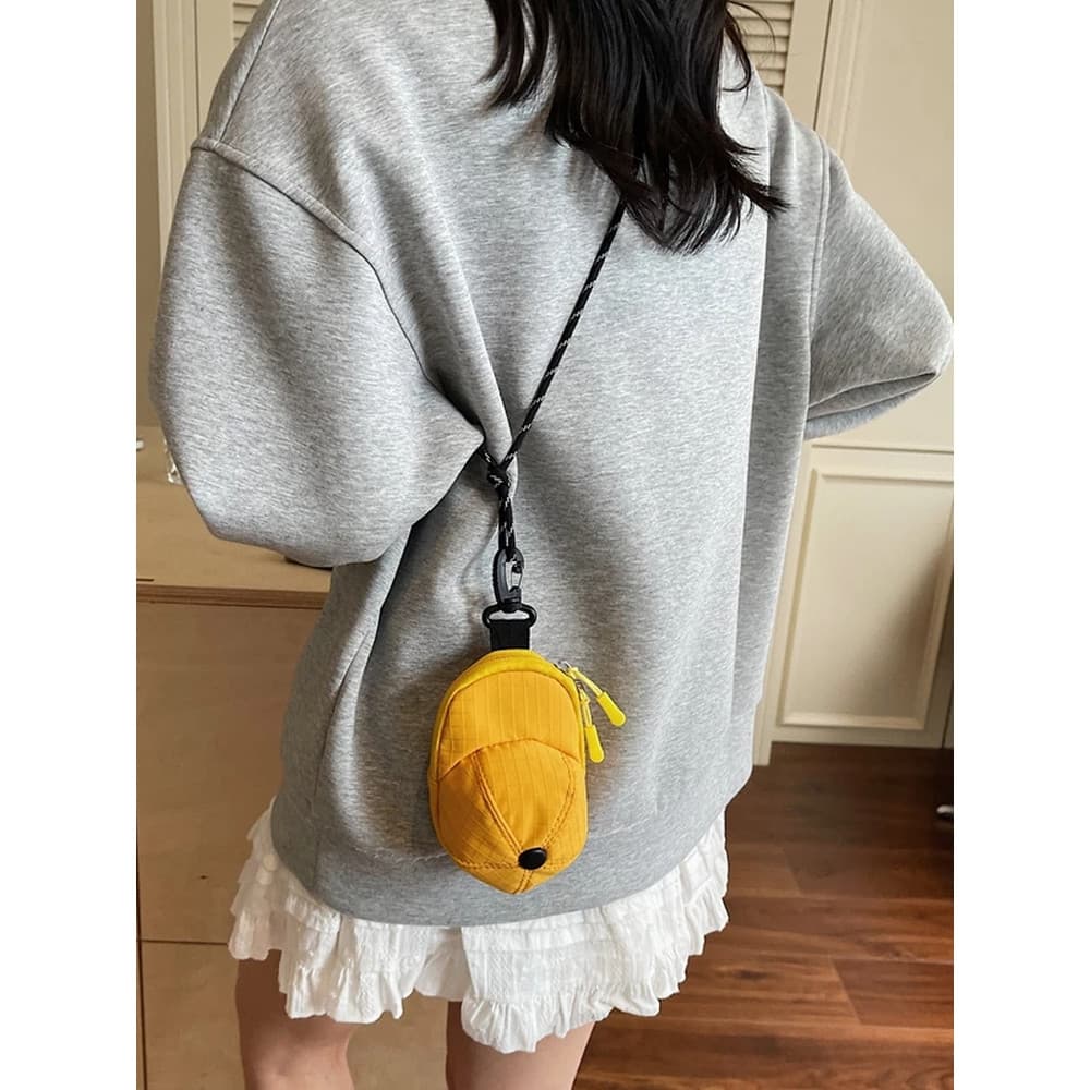 Mini bolsa Halter masculina e feminina, bolsa mensageiro com Design de nicho, chapéu decorativo, mudança de chave, bolsa