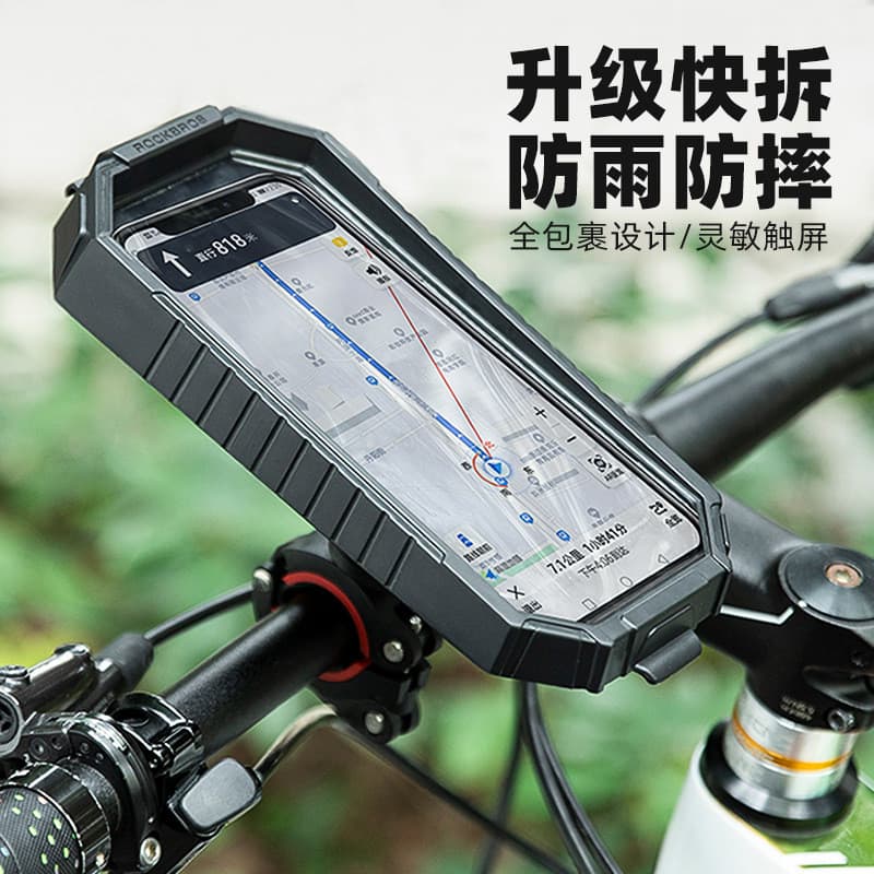 Suporte de telefone para bicicleta elétrica, navegação para piloto, à prova d'água, resistente a choques, motocicleta, b