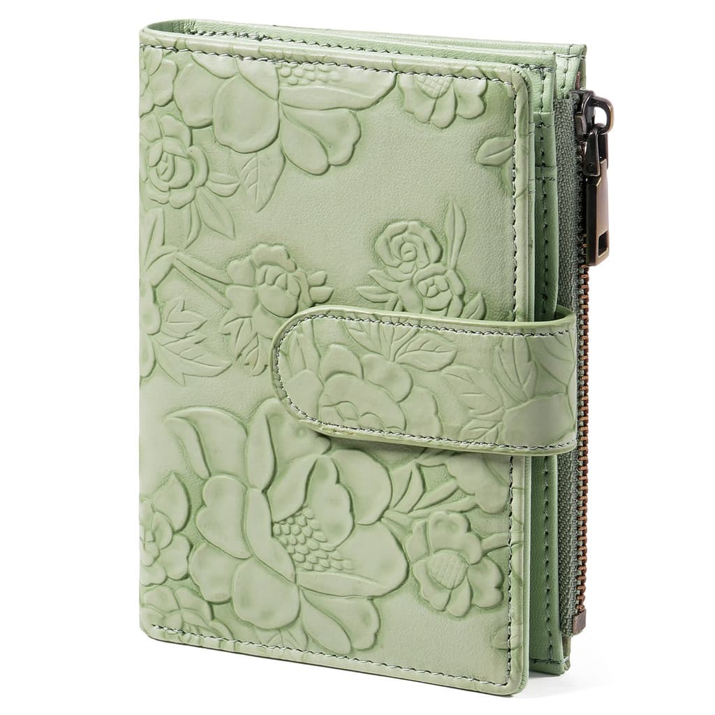2026 Cross-Border Novo Estilo Amazon PU Carteira Curta Design em Relevo Carteira RFID Carteira Tri-Fold Pronto Estoque