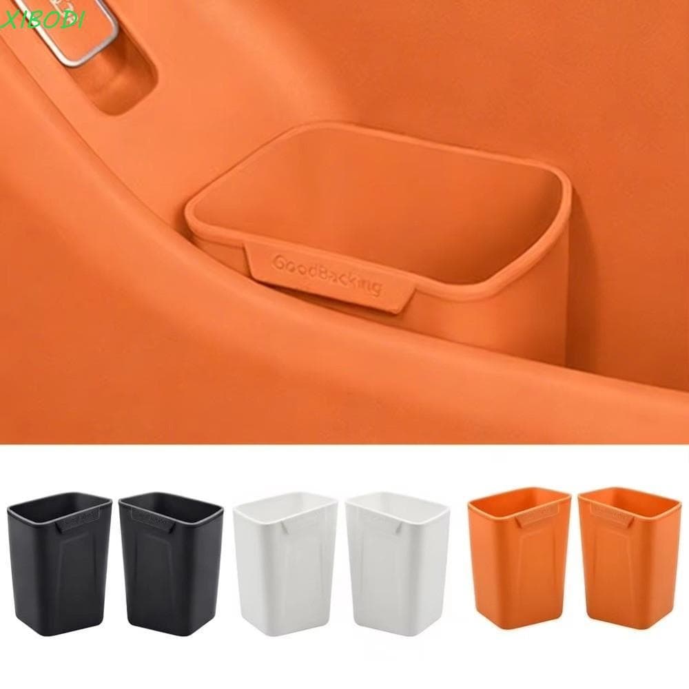 XIBODI Caixa De Armazenamento Para Porta De Carro , Lata De Lixo Quadrada De Silicone Lixeira Organizadora Automática Su