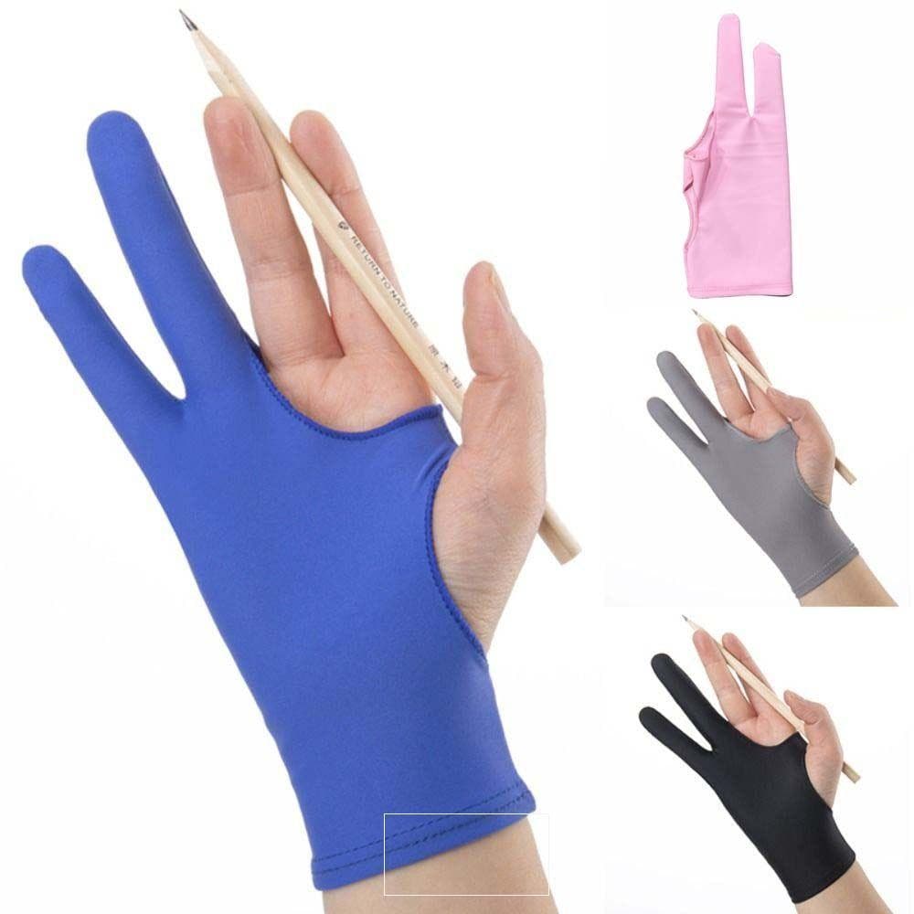 Luva De Desenho Para Tablet Artista Touchscreen Stylus Preto Azul Cinza Rosa Tela Antiarranhões