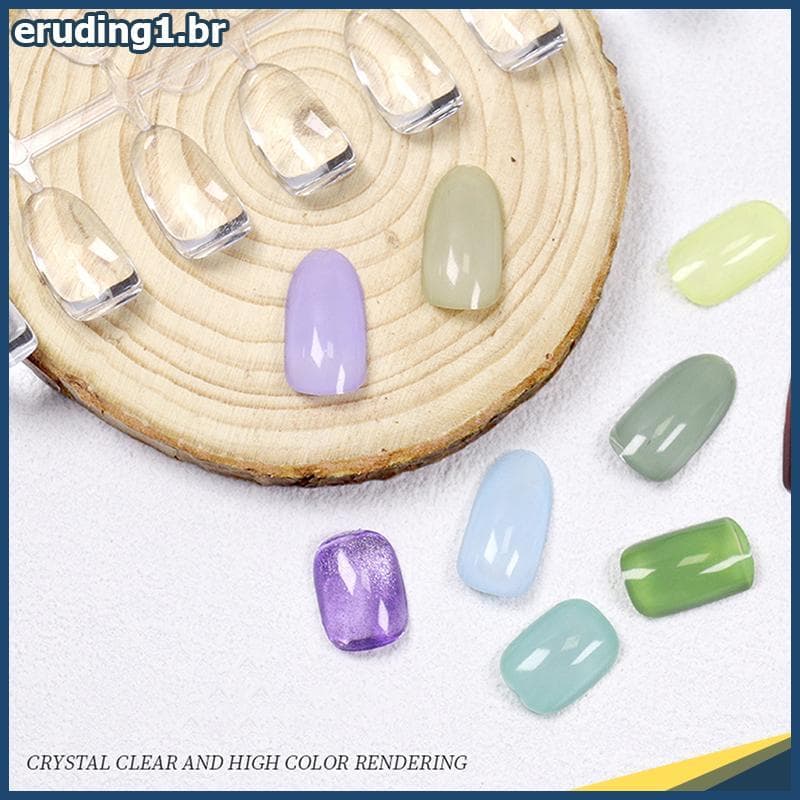 erudi Transparente Sólido Oval Triângulo Forma Quadrada Ferramentas De Unhas Mesa Display De Cartão Colorido DIY Manicur