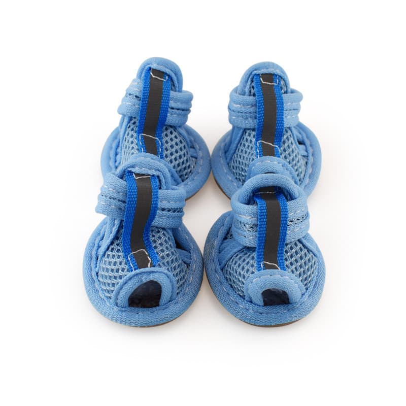Sapatos para cães dedicados para animais de estimação, sapatos casuais de malha respirável e confortável com sola macia