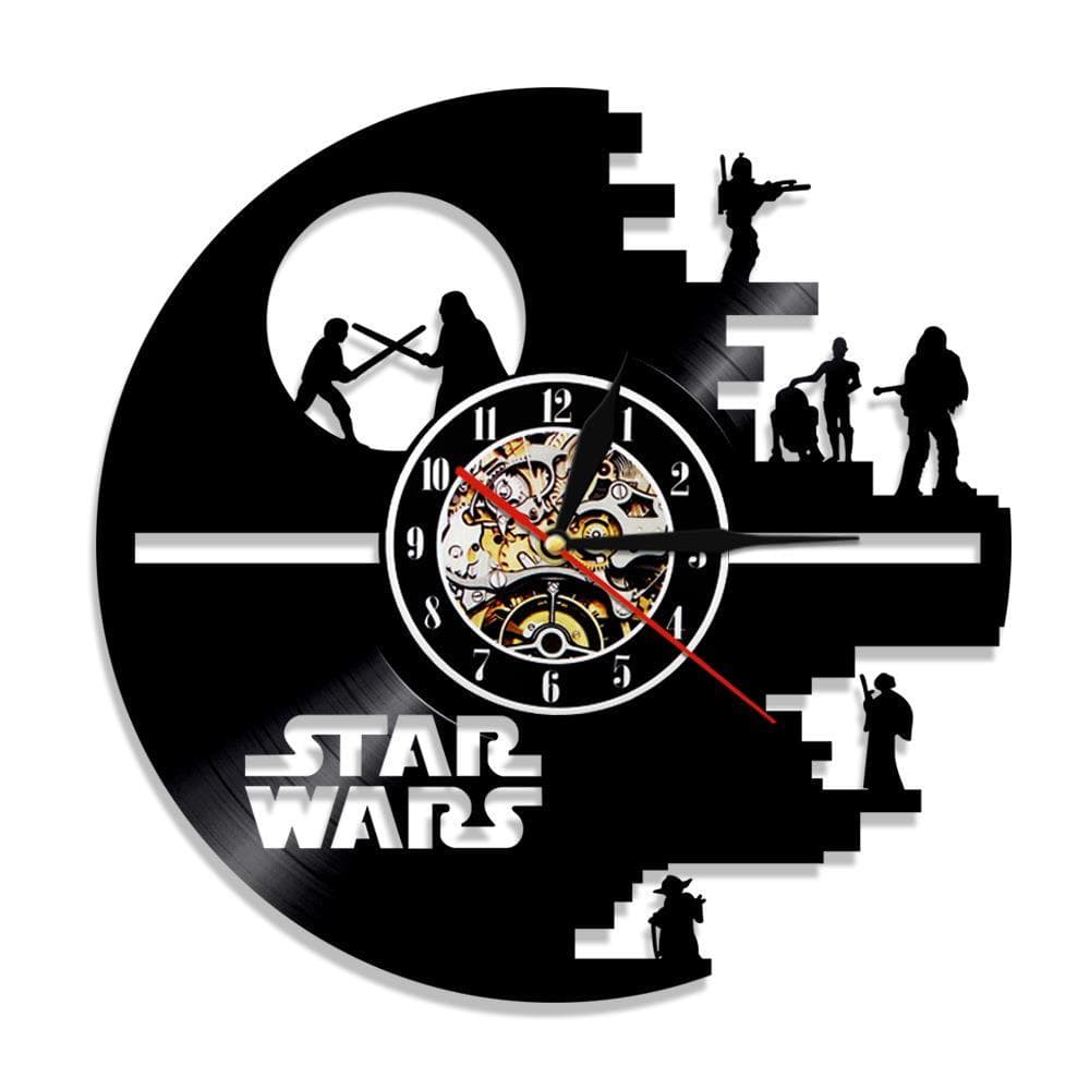 Relógio estrangeiro comércio Cross-Border preto 287 cola tempo Star Wars série cantando relógio de parede composto itali