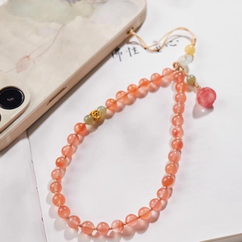Corrente para celular Nanhong, alça vermelha para celular, nova alça para capa de celular em estilo chinês, pulseira req