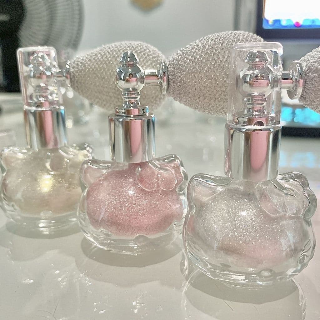 Brilho de Diamante! Pó Iluminador em Spray com Glitter Olho de Gato, Pó Cintilante para Noivas, Iluminador Perolado para
