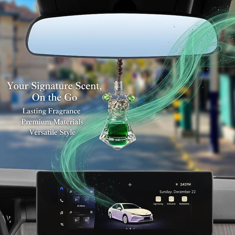 Difusor De Carro Portátil Pendurado Pingente Recarregável Garrafa De Vidro Aromaterapia Ambientador Para Uso Em Viagens