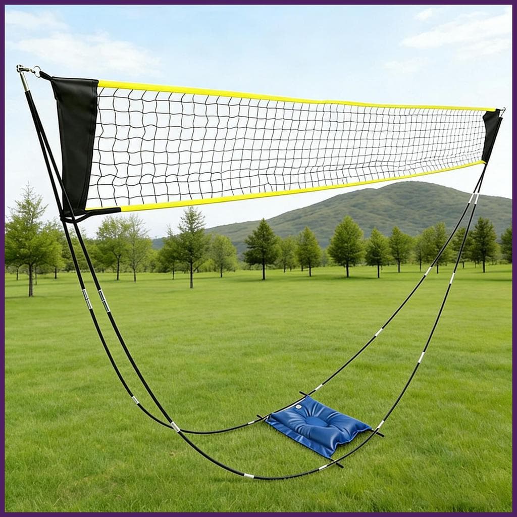 Rede De Vôlei Dobrável Equipamento De Treinamento Portátil Badminton Pickleball Net Para Quintal Prática Férias dyrfbr
