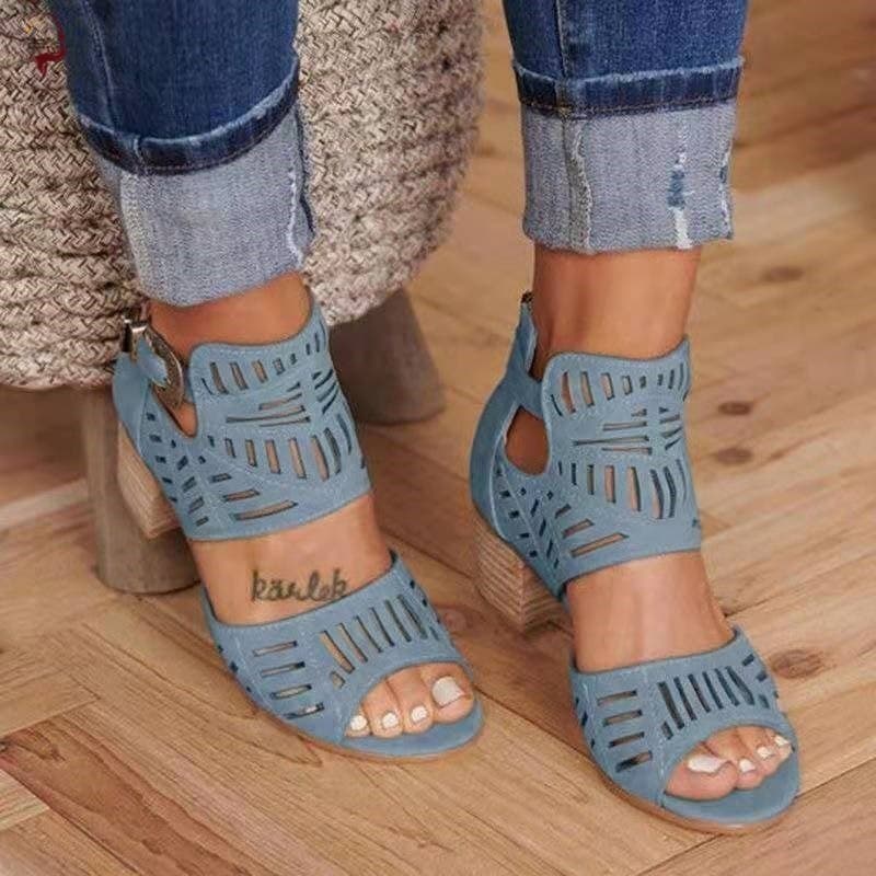 Sandálias Femininas De Salto Alto 2020 De Verão Plus Size 42 43