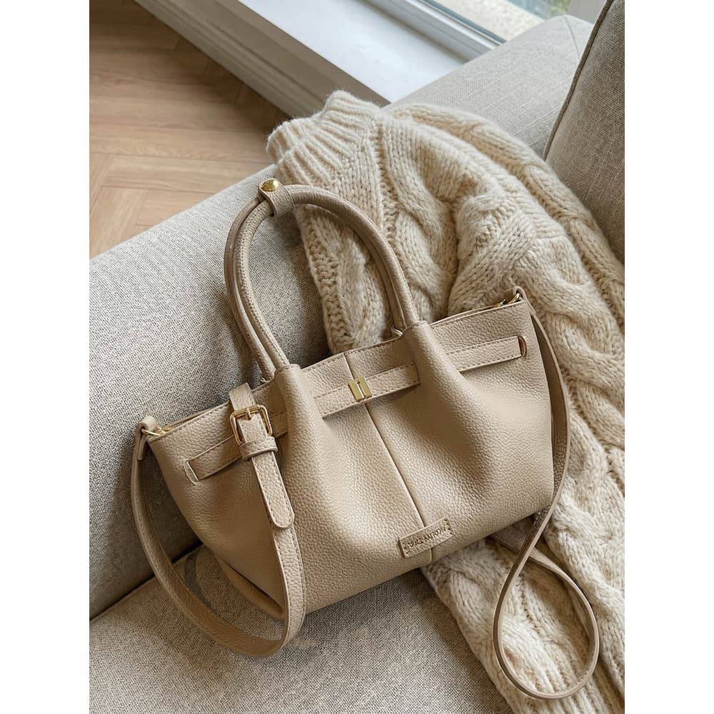 Lychee padrão vegetal cesta saco feminino 2026 novo estilo High-End Commuter bolsa simples All-Match ombro mensageiro