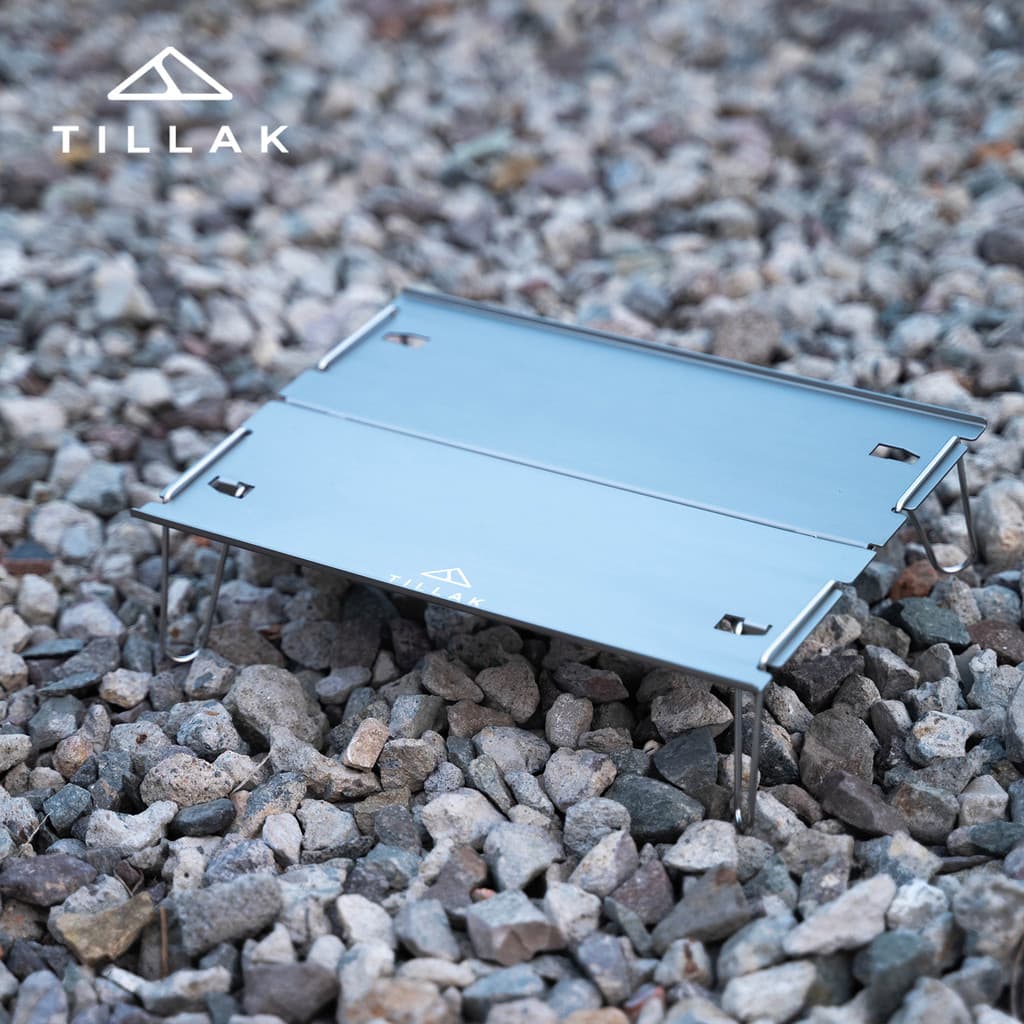Tillak leve Mini mesa dobrável 320g acampamento ao ar livre ciclismo caminhadas Solo 2 peças mesa de centro pequena