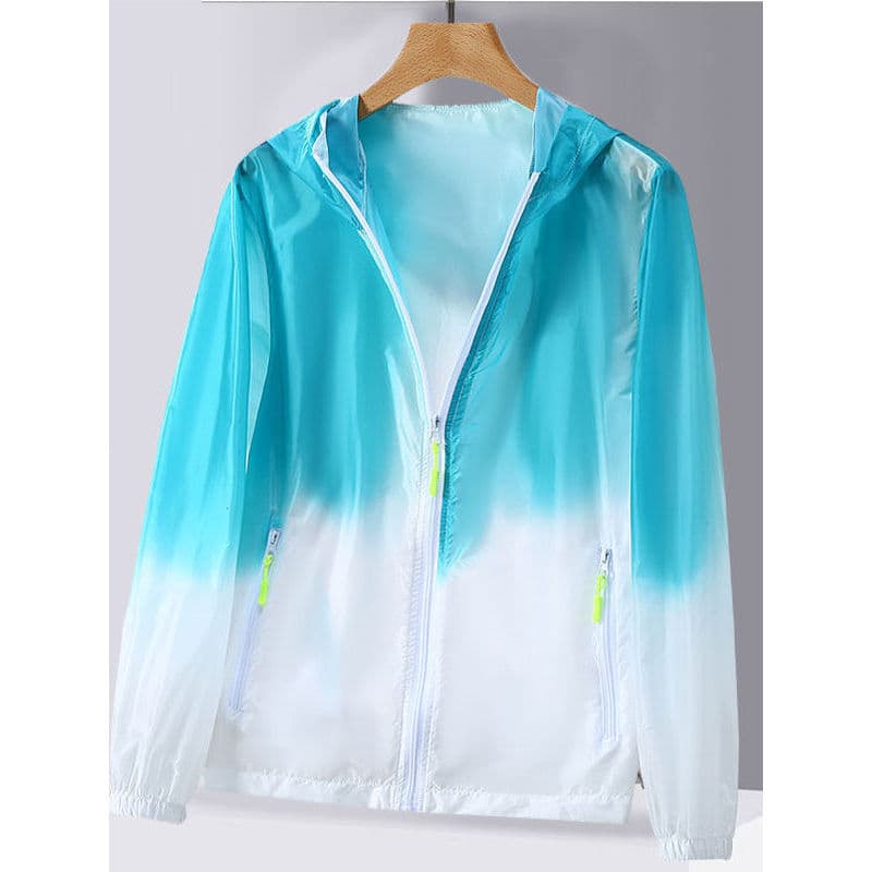 Protetor solar de seda gelo roupas femininas verão gradiente Anti-ultravioleta respirável tamanho grande protetor solar