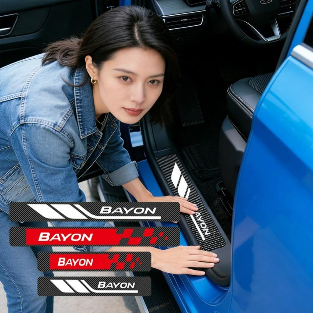 Kit 4 Peças Universal Fita Protetora De Porta Soleira Automotiva Acessórios Para Carro For Hyundai Bayon Executive