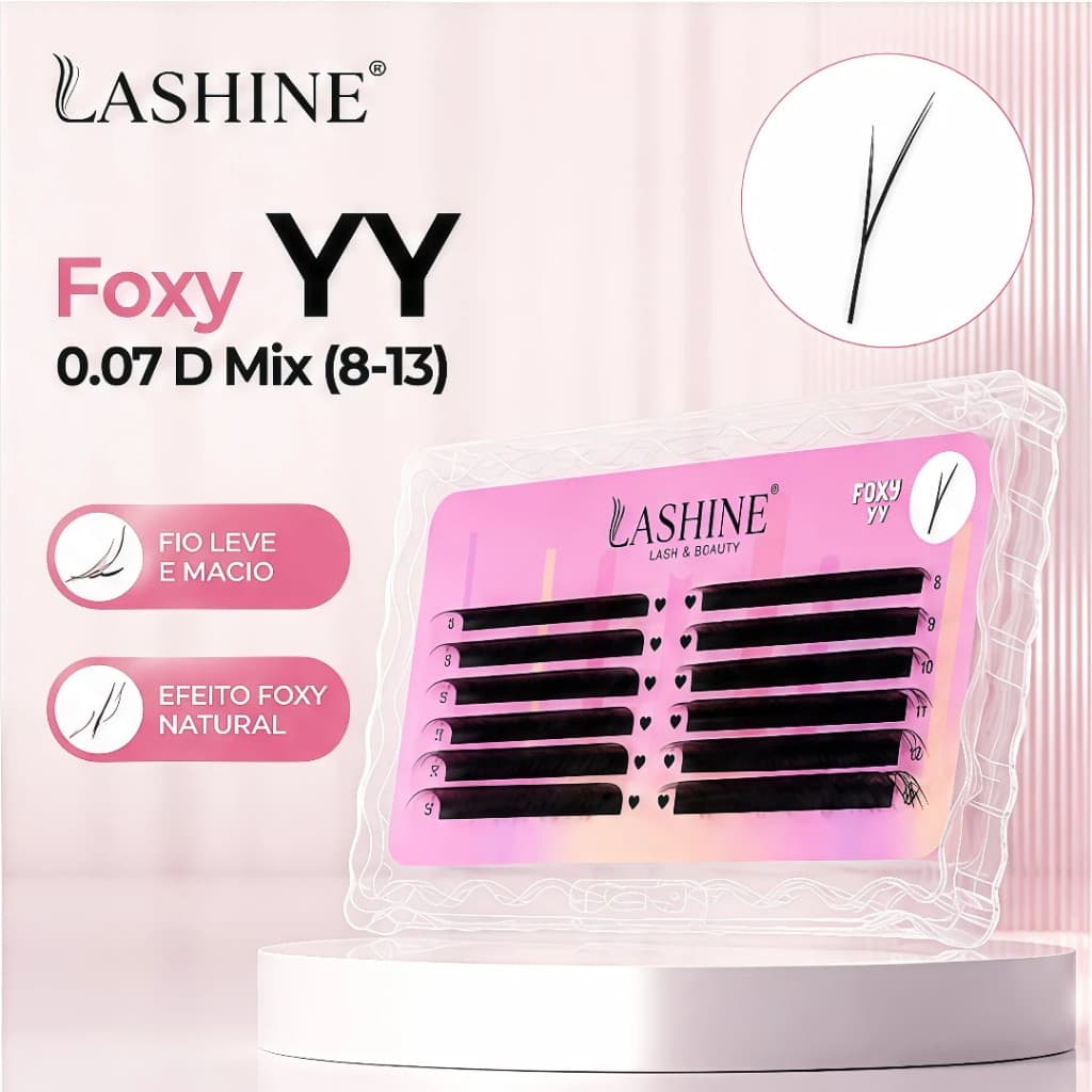 Pestanas Lashine YY Shape Cílios Foxy Eyes Brasileiras Macias