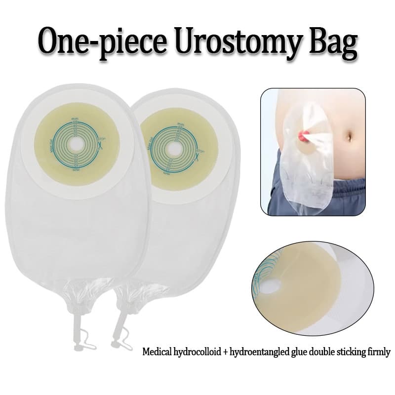Bolsa De Urostomia De Uma Peça , Placa Base Hidrocolóide , Reduz A Irritação Da Pele , Descartável Para Cuidados Com Est
