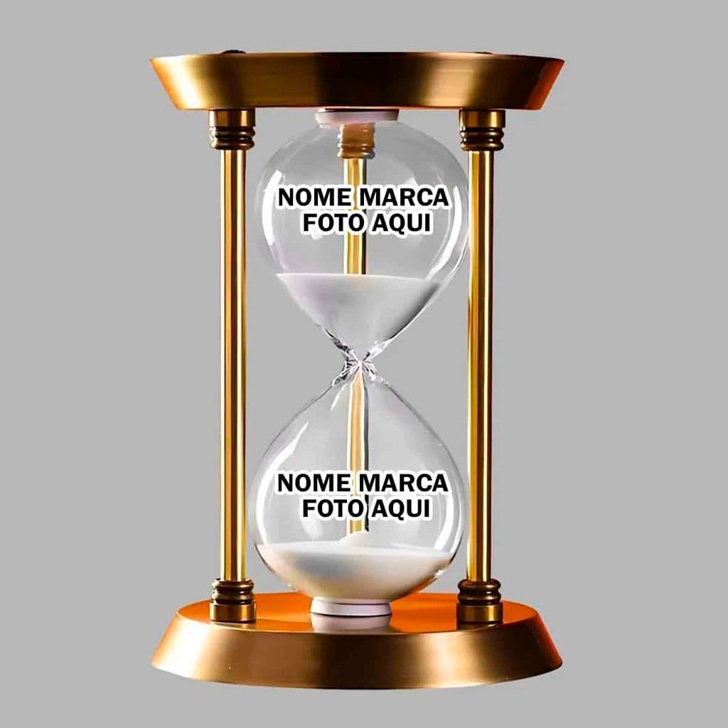 Ampulheta Personalizada com nome marca logotipo empresa foto arte frase personalizado (442)