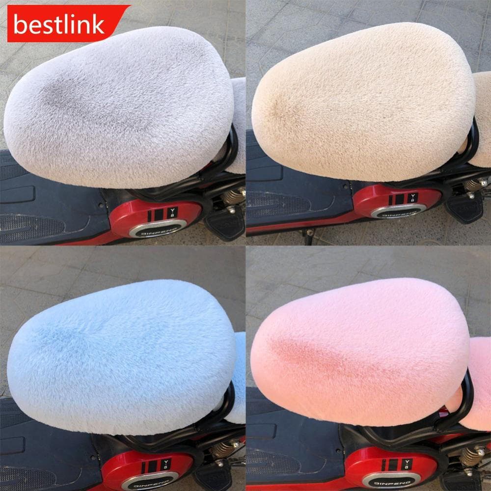 BESTLINK Selim De Bicicleta Elétrica De Pelúcia Macio Capas De Assento Almofada De Ciclismo Confortável A8Z4