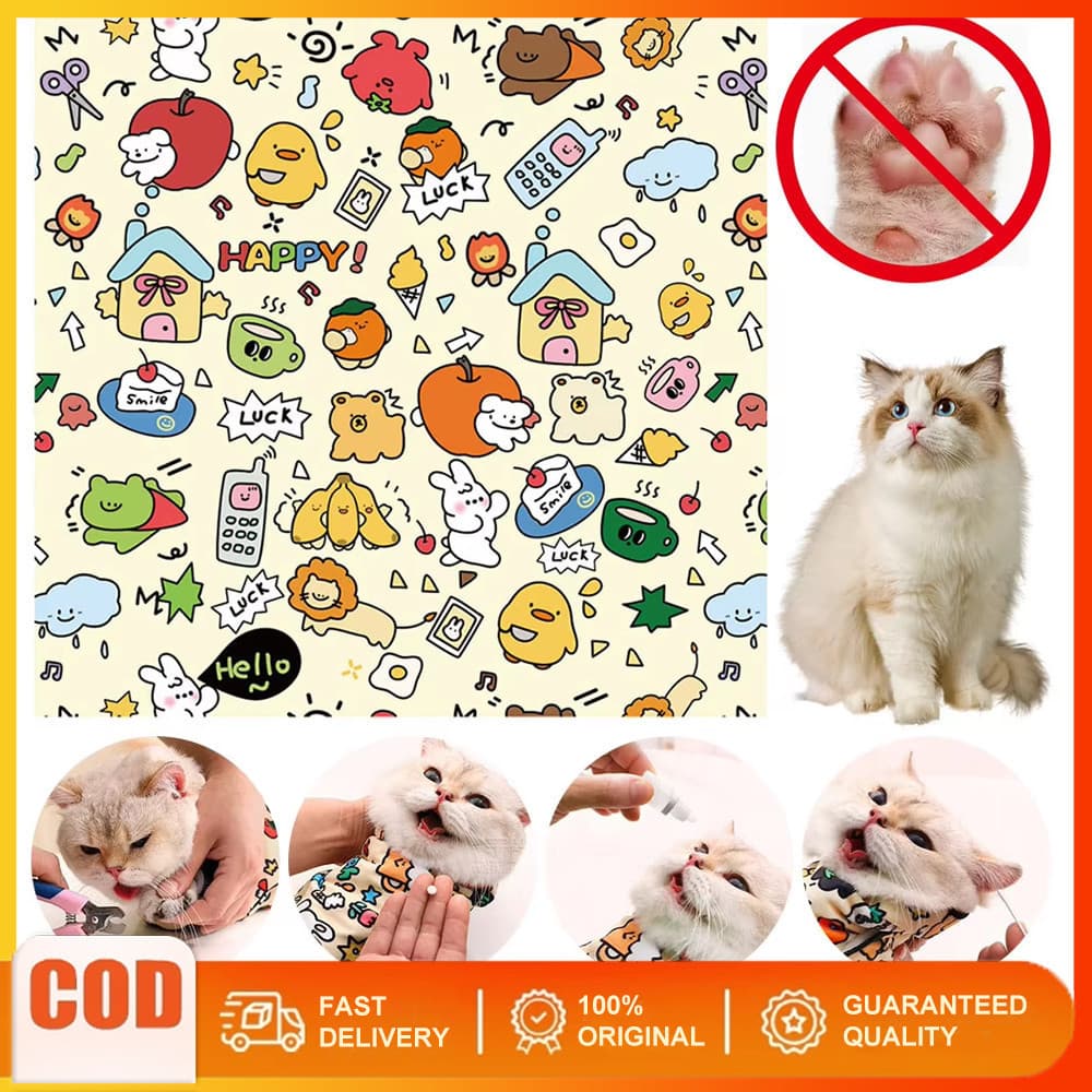 Envoltório Multifuncional Para Gatos , Anti Arranhões E-Corrida , Toalha Fixa Pano Animais De Estimação , Fixo Bolsa De