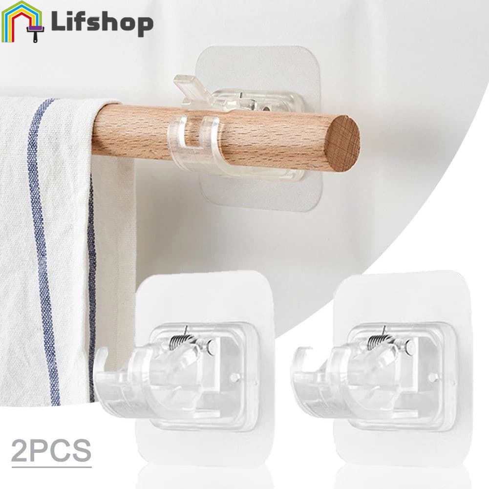 2Pcs Home Criativo Porta Cortinas Sem Costura Ganchos De Grampo Ajustáveis Para/De Cortina Pregos/Armazenamento De Porta
