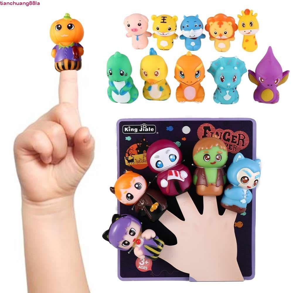 TIANCHUANG Dinossauro Mão Fantoche Role Play Brinquedo Cabeça Animal Luvas Brinquedos Animais Dedo Bonecas Pequenas Mãos
