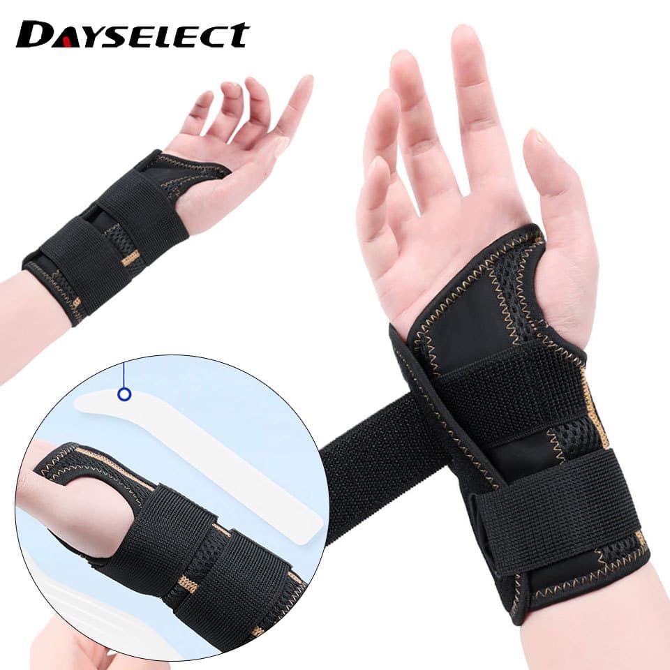 DAYSELECT 1 Peça Pulseira Esportiva Leve Respirável Pressão Ajustável Suporte Para Palma De Futebol