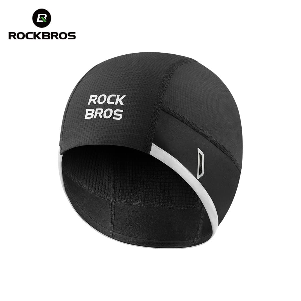 Boné de Ciclismo ROCKBROS à Prova de Vento, Quente e Macio, 54-61CM, com Furos para Óculos, para Outono, Inverno e Esqui
