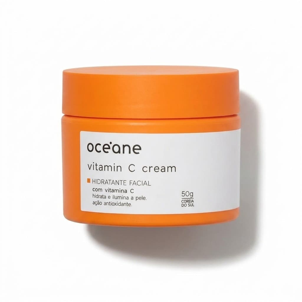 Creme Hidratante Facial Oceane Vitamin C 50g Antioxidante Acido Hialuronico Niacinamida Anti Idade