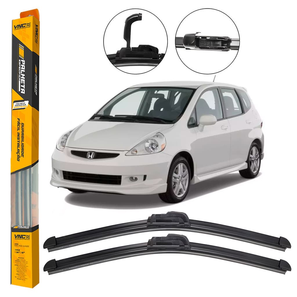 Par Palhetas Limpador De Parabrisa Dianteiro Para Honda Fit 2003 2004 2005 2006 2007 2008