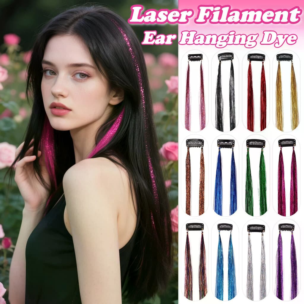 Cabelo Enfeites Glitter Tranças Extensões De Fibra De Alta Temperatura Bling Feminino DIY Torção Estilo Acessórios Ourop