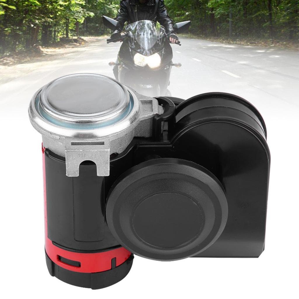 Buzina de caracol eletrônica HUIOP Ultra Compact Dual Air 139DB alto para motocicleta barco ferro gusa