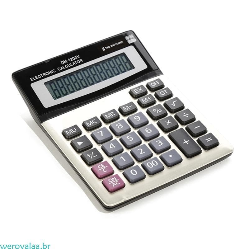 Weroyala Calculadora 12 Dígitos Pequenas Calculadoras Escritório Mesa Para Finanças Rápidas