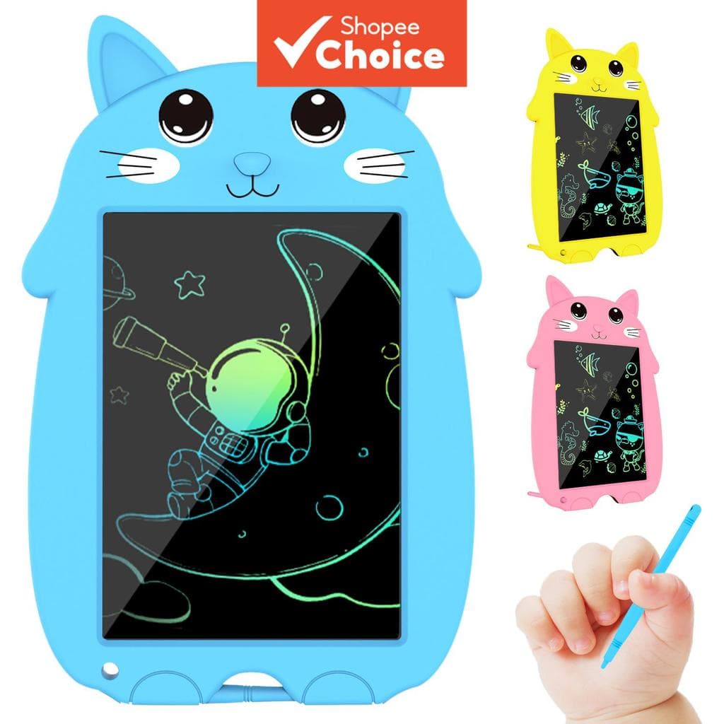 Tablet LCD para escrita infantil, tudo em um: escreva, desenhe, conte, jogo, material escolar para interação pais e