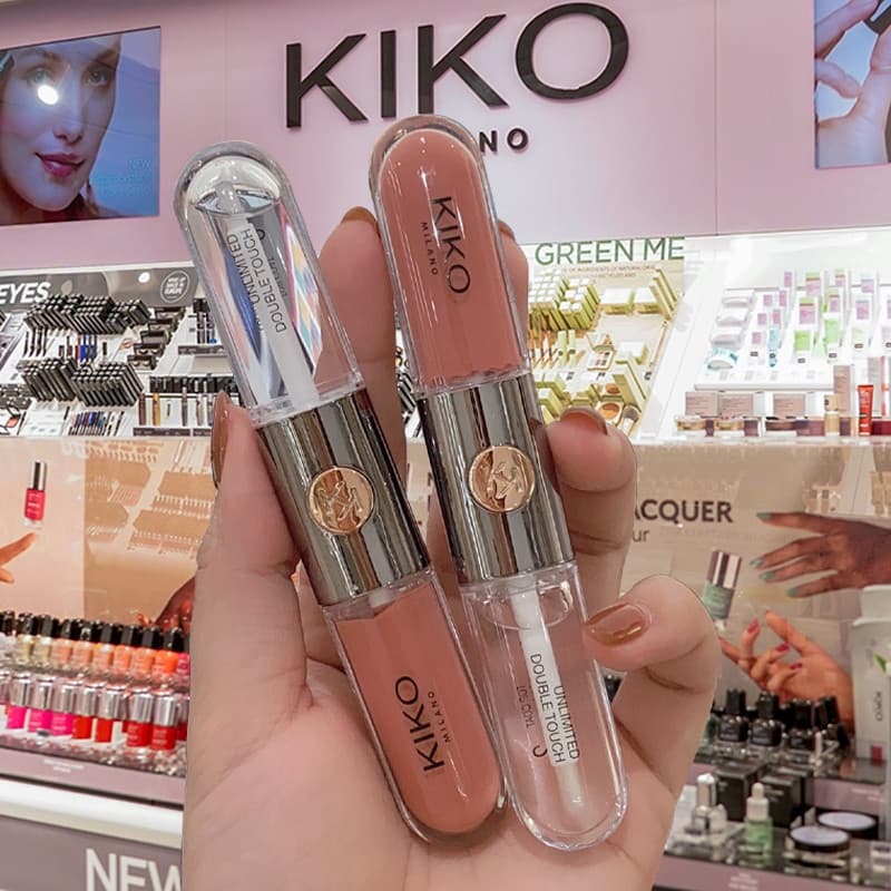 KIKO MILANO Esmalte Labial De Ponta Dupla Natural De Longa Duração E Não Desbotado Lip Gloss Batom Maquiagem