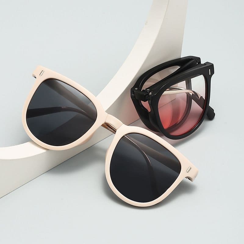 Óculos de sol dobráveis feminino High-End ao ar livre protetor solar óculos de sol masculino condução dedicado óculos de