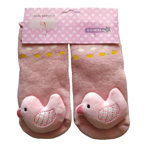 Meias Bebê Infantil Pantufa Chocalho Antiderrapante